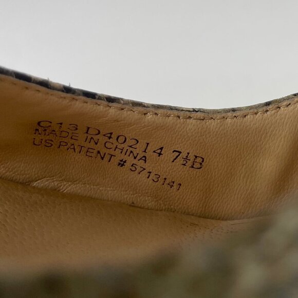 Cole Haan (NIKEAIR) Snakeskin Embossed Leather Slingback Platform Heels Sz 7.5M - Picture 6 of 8